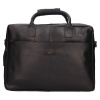 Pánska kožená taška na notebook Mustang Bruno - čierna Pánska kožená taška na notebook Mustang Bruno - čierna