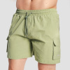 GymBeam Men‘s Swim Cargo Shorts Olive - M GymBeam Men‘s Swim Cargo Shorts Olive - M