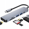 Adaptér 6v1 HUB USB-C HDMI 4K SD Macbook Pro / Air Adaptér 6v1 HUB USB-C HDMI 4K SD Macbook Pro / Air
