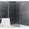 ARTTEC SIMPLE Walk-In sprchová zástena sivá/priehľadná 100 x 200 cm s mramorovou vaničkou 100 x 80 cm PAN04706 ARTTEC SIMPLE Walk-In sprchová zástena sivá/priehľadná 100 x 200 cm s mramorovou vaničkou 100 x 80 cm PAN04706