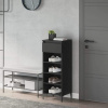 vidaXL Regál na topánky čierny 40x36x105 cm spracované drevo vidaXL Regál na topánky čierny 40x36x105 cm spracované drevo