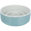 Trixie Slow Feeding, keramická miska, pro psy/kočky, šedá/modrá, 0,45 l/? 14 cm, zpomalení příjmu potravy Trixie Slow Feeding, keramická miska, pro psy/kočky, šedá/modrá, 0,45 l/? 14 cm, zpomalení příjmu potravy