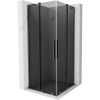 Mexen Velar L Duo, sprchový kút s posuvnými dverami 80 x 80 cm, 8mm šedé sklo, brúsený grafit, 871-080-080-02-43-95 Mexen Velar L Duo, sprchový kút s posuvnými dverami 80 x 80 cm, 8mm šedé sklo, brúsený grafit, 871-080-080-02-43-95
