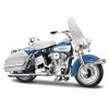 Maisto - HD - Motocykel - 1966 FLH Electra Glide, modro-biela, séria 44, blister box, 1:18 Maisto - HD - Motocykel - 1966 FLH Electra Glide, modro-biela, séria 44, blister box, 1:18