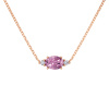Dámsky náhrdelník DF 4016 z ružového zlata, ružový zafír s diamantmi Dámsky náhrdelník DF 4016 z ružového zlata, ružový zafír s diamantmi