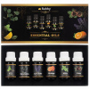 Ruhhy Sada esenciálnych olejov 6 × 10 ml – levanduľa, mäta, čaj, eukalyptus, borovica, pomaranč Ruhhy Sada esenciálnych olejov 6 × 10 ml – levanduľa, mäta, čaj, eukalyptus, borovica, pomaranč