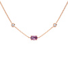 Dámsky náhrdelník DF 4022 z ružového zlata, rodolit s diamantmi Dámsky náhrdelník DF 4022 z ružového zlata, rodolit s diamantmi