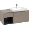 VILLEROY & BOCH Subway 3.0 závesná skrinka pod umývadlo (umývadlo vpravo), 2 zásuvky + regálový prvok, s LED osvetlením, 1001 x 516 x 422,5 mm, Taupe, C571L0VM VILLEROY & BOCH Subway 3.0 závesná skrinka pod umývadlo (umývadlo vpravo), 2 zásuvky + regálový prvok, s LED osvetlením, 1001 x 516 x 422,5 mm, Taupe, C571L0VM