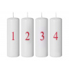 Emocio Adventné čísla červená 40 x 120 mm 4 ks Emocio Adventné čísla červená 40 x 120 mm 4 ks