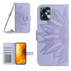 Peňaženkové kožené puzdro Sun Flower na Motorola Moto G13 / G23 / G53 5G - Fialová Peňaženkové kožené puzdro Sun Flower na Motorola Moto G13 / G23 / G53 5G - Fialová