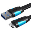 VAS-A12-B150 USB 3.0 A samec a Micro-B samec, 1,5m, černý VAS-A12-B150 USB 3.0 A samec a Micro-B samec, 1,5m, černý