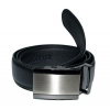 Čierny automatický pánsky kožený opasok, 120 cm Čierny automatický pánsky kožený opasok, 120 cm