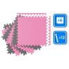 JAKS Penové puzzle podložky rúžovo šedé 60 x 60 cm JAKS Penové puzzle podložky rúžovo šedé 60 x 60 cm
