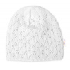 Baby Nellys Dvojvrstvová ažúrková čiapka bavlna biela Baby Nellys Dvojvrstvová ažúrková čiapka bavlna biela