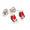 Strieborné náušnice červené ruže (Strieborné náušnice červené ruže) Strieborné náušnice červené ruže (Strieborné náušnice červené ruže)