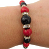 Náramok Koral červený + Onyx + zirkón Náramok Koral červený + Onyx + zirkón