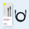 Baseus Baseus Type-C to Type-C Tungsten Gold Series Cable 480Mb/s, 240W, 2m, Black (CAWJ040101) Baseus Baseus Type-C to Type-C Tungsten Gold Series Cable 480Mb/s, 240W, 2m, Black (CAWJ040101)