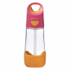 B.box láhev na pití s brčkem 450ml - růžovo/oranžová B.box láhev na pití s brčkem 450ml - růžovo/oranžová