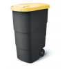 Popolnica Prosperplast Wheeler 90 l antracit so žltým vekom Popolnica Prosperplast Wheeler 90 l antracit so žltým vekom