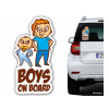 nálepka na auto - BOYS ON BOARD - chlapci nálepka na auto - BOYS ON BOARD - chlapci