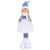 Postavička MagicHome Vianoce, Dievčatko s hustou sukňou, látkové, modro-sivé, 14x11x51 cm Postavička MagicHome Vianoce, Dievčatko s hustou sukňou, látkové, modro-sivé, 14x11x51 cm