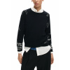 Desigual dámsky sveter s potlačou čierna | biela M DESIGUAL 8445110787779 Desigual dámsky sveter s potlačou čierna | biela M DESIGUAL 8445110787779