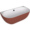 PAGODA nástenná vaňa z liateho mramoru 170x85x58cm, biela/hnedá mat PAGODA nástenná vaňa z liateho mramoru 170x85x58cm, biela/hnedá mat