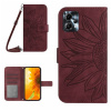 Peňaženkové kožené puzdro Sun Flower na Motorola Moto G13 / G23 / G53 5G - Vínovo Červená Peňaženkové kožené puzdro Sun Flower na Motorola Moto G13 / G23 / G53 5G - Vínovo Červená
