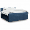 Box spring postel s matrací modrá 200x200 cm textil 3289862 Box spring postel s matrací modrá 200x200 cm textil 3289862