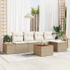 zahrada-XL Súprava záhradných pohoviek 6 pcs Béžová a krémová Polyratan 3356741 zahrada-XL Súprava záhradných pohoviek 6 pcs Béžová a krémová Polyratan 3356741
