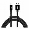 Kábel DEKO USB - USB typ C 1 m čierny Kábel DEKO USB - USB typ C 1 m čierny