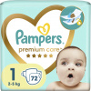 PAMPERS Premium Care Plienky jednorázové 1 (2-5 kg) 72 ks