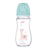 Canpol Babies Antikolik. fľaštička so širokým hrdlom, Exotic Animals, 300 ml - zelená Canpol Babies Antikolik. fľaštička so širokým hrdlom, Exotic Animals, 300 ml - zelená