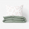 Goldea bavlnené posteľné obliečky duo - kvitnúce sakury so šalviovo zelenou 140 x 220 a 70 x 90 cm Goldea bavlnené posteľné obliečky duo - kvitnúce sakury so šalviovo zelenou 140 x 220 a 70 x 90 cm