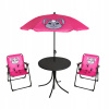 Sada pre deti Turistická stolička s operadlom, dáždnikom a stolom Zajac Sada pre deti Turistická stolička s operadlom, dáždnikom a stolom Zajac