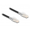 Delock Síťový kabel RJ45 Cat.6A S/FTP se sadou bezpečnostních sponek, 2 m dlouhý, černý Delock Síťový kabel RJ45 Cat.6A S/FTP se sadou bezpečnostních sponek, 2 m dlouhý, černý