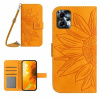 Peňaženkové kožené puzdro Sun Flower na Motorola Moto G13 / G23 / G53 5G - Žltá Peňaženkové kožené puzdro Sun Flower na Motorola Moto G13 / G23 / G53 5G - Žltá
