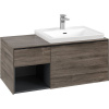 VILLEROY & BOCH Subway 3.0 závesná skrinka pod umývadlo (umývadlo vpravo), 2 zásuvky + regálový prvok, s LED osvetlením, 1001 x 516 x 422,5 mm, Stone Oak, C571L1RK VILLEROY & BOCH Subway 3.0 závesná skrinka pod umývadlo (umývadlo vpravo), 2 zásuvky + regálový prvok, s LED osvetlením, 1001 x 516 x 422,5 mm, Stone Oak, C571L1RK