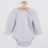 Dojčenské bavlnené body s dlhým rukávom New Baby Pastel sivé - 80 (9-12m) Dojčenské bavlnené body s dlhým rukávom New Baby Pastel sivé - 80 (9-12m)