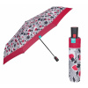 PERLETTI Dámsky skladací automatický dáždnik Floreale / červený lem, 26308 PERLETTI Dámsky skladací automatický dáždnik Floreale / červený lem, 26308