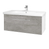 Dreja Umývadlová skrinka BIG INN SZZ 100 - N01 Biela lesk / Úchytka T04 / D01 Betón Dreja Umývadlová skrinka BIG INN SZZ 100 - N01 Biela lesk / Úchytka T04 / D01 Betón