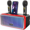 DLARA Karaoke set prenosný BT reproduktor 2 x mikrofón 200 W s batériou DLARA Karaoke set prenosný BT reproduktor 2 x mikrofón 200 W s batériou