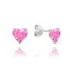 MINET JMAS0138PE00 - MINET Stříbrné náušnice SRDÍČKA s růžovými opálky MINET JMAS0138PE00 - MINET Stříbrné náušnice SRDÍČKA s růžovými opálky