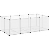 vidaXL Klietka pre malé zvieratá Transparentná 144x74x46,5 cm PP a oceľ vidaXL Klietka pre malé zvieratá Transparentná 144x74x46,5 cm PP a oceľ