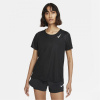 Nike Dri-FIT Short Sleeve Race Top Ladies Black 12 (M) Nike Dri-FIT Short Sleeve Race Top Ladies Black 12 (M)