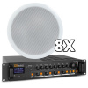 Power Dynamics 100V Set 8 reproduktorov so 4 zónovým zosilňovačom s Bluetooth, USB a FM Power Dynamics 100V Set 8 reproduktorov so 4 zónovým zosilňovačom s Bluetooth, USB a FM