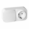 Orno Jednopólový vypínač + jednoduchá zásuvka ToDo, IP20, 2P+Z, Schuko, biely, 10 ks. Orno Jednopólový vypínač + jednoduchá zásuvka ToDo, IP20, 2P+Z, Schuko, biely, 10 ks.