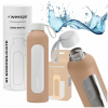 Motivačná sklenená fľaša na vodu 1l Wessper B1 BOROSILICATE Béžová Motivačná sklenená fľaša na vodu 1l Wessper B1 BOROSILICATE Béžová
