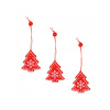 Vianočné ozdoby - Stromčeky s vločkami, sada 3ks Vianočné ozdoby - Stromčeky s vločkami, sada 3ks