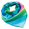 Šatka saténová malá - zeleno-modré farebné prechody Šatka saténová malá - zeleno-modré farebné prechody